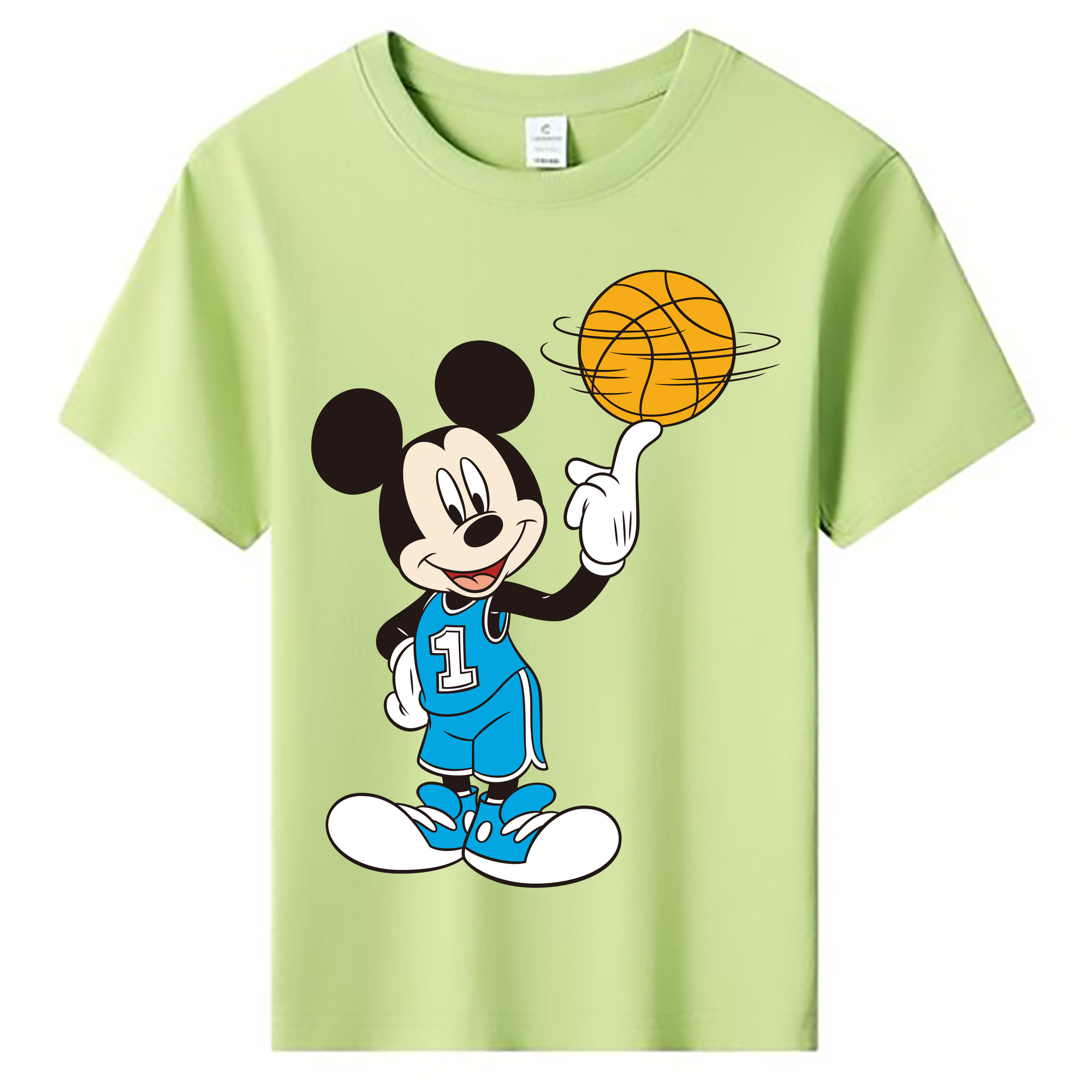 ミッキーマウス Mickey Mouse 綿100％キッズTシャツ（フロントプリント）